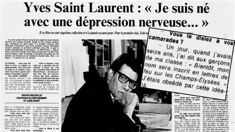 yves saint laurent dépression|yves saint laurent speech.